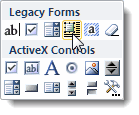 Insert Frame button in the Legacy Forms palette