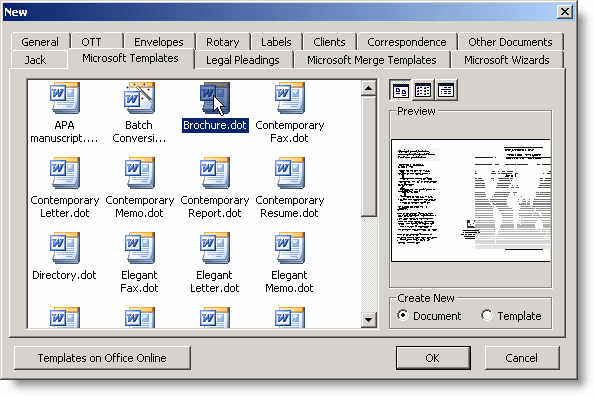 Microsoft Windows Manuscript Template