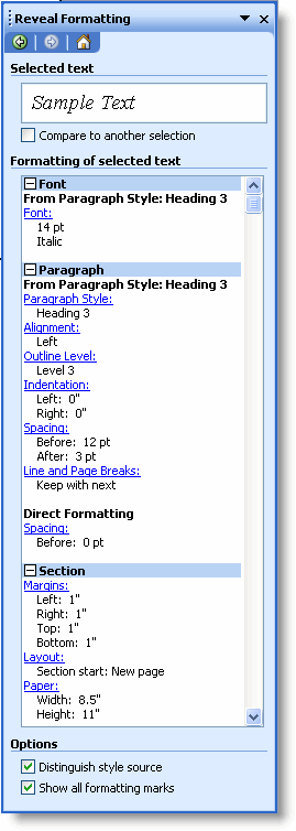 turn reveal codes off in word for mac 2011