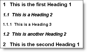 Outline-numbered headings