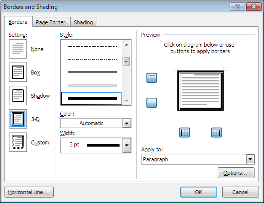 how to add custom page borders in word