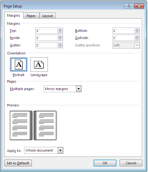 Margins For Bound Documents